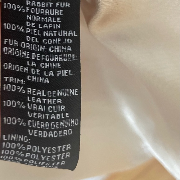 bebe Genuine Rabbit Fur Jacket - Picture 8 of 11